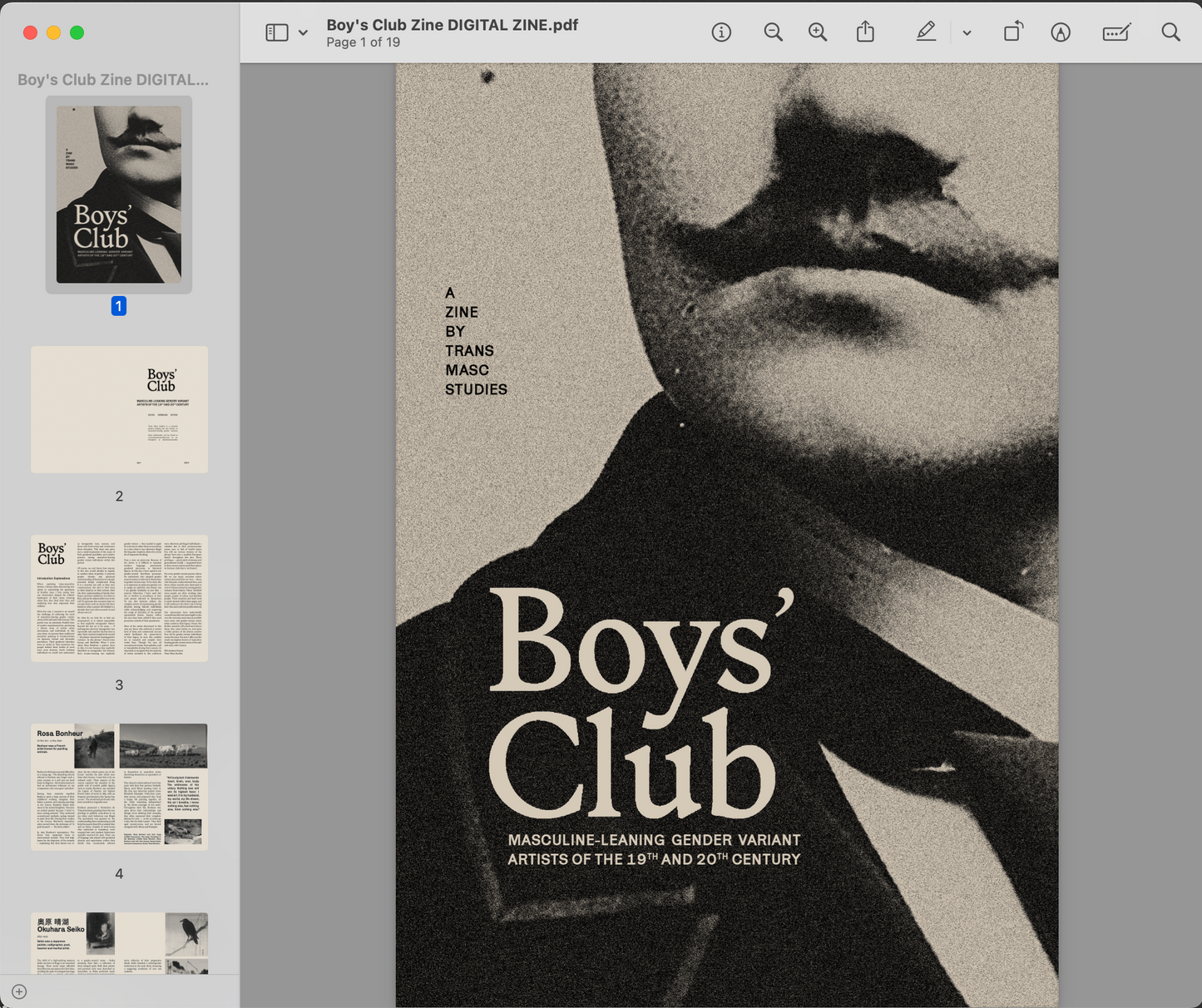 Boy's Club [DIGITAL ZINE]